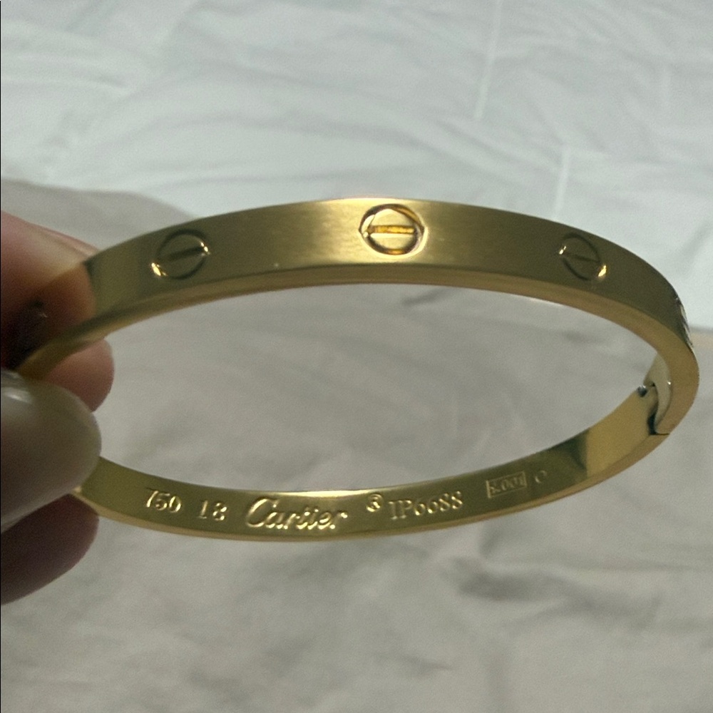 Women Love Bangle Bracelet 18k Yellow Gold